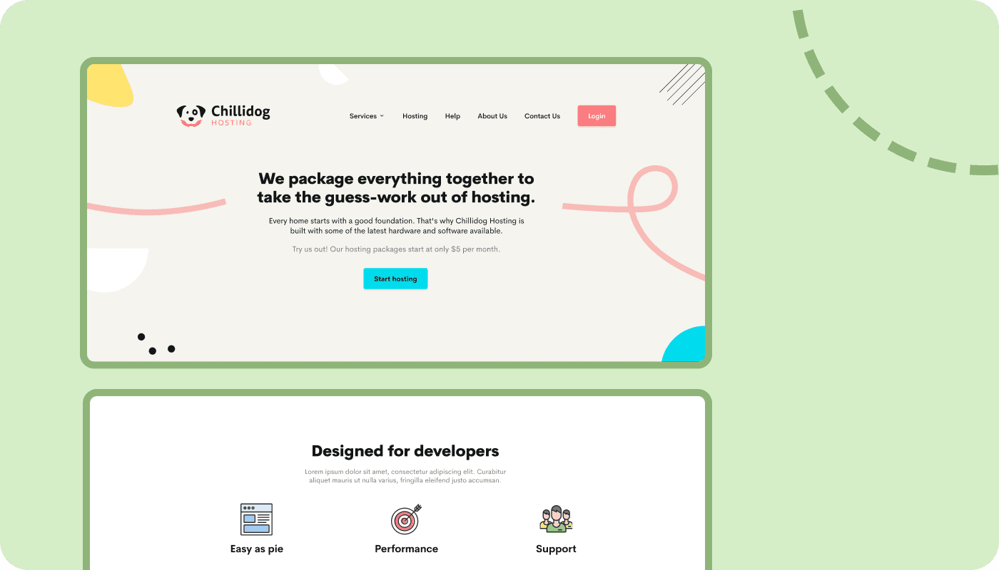 hosting website redesign
