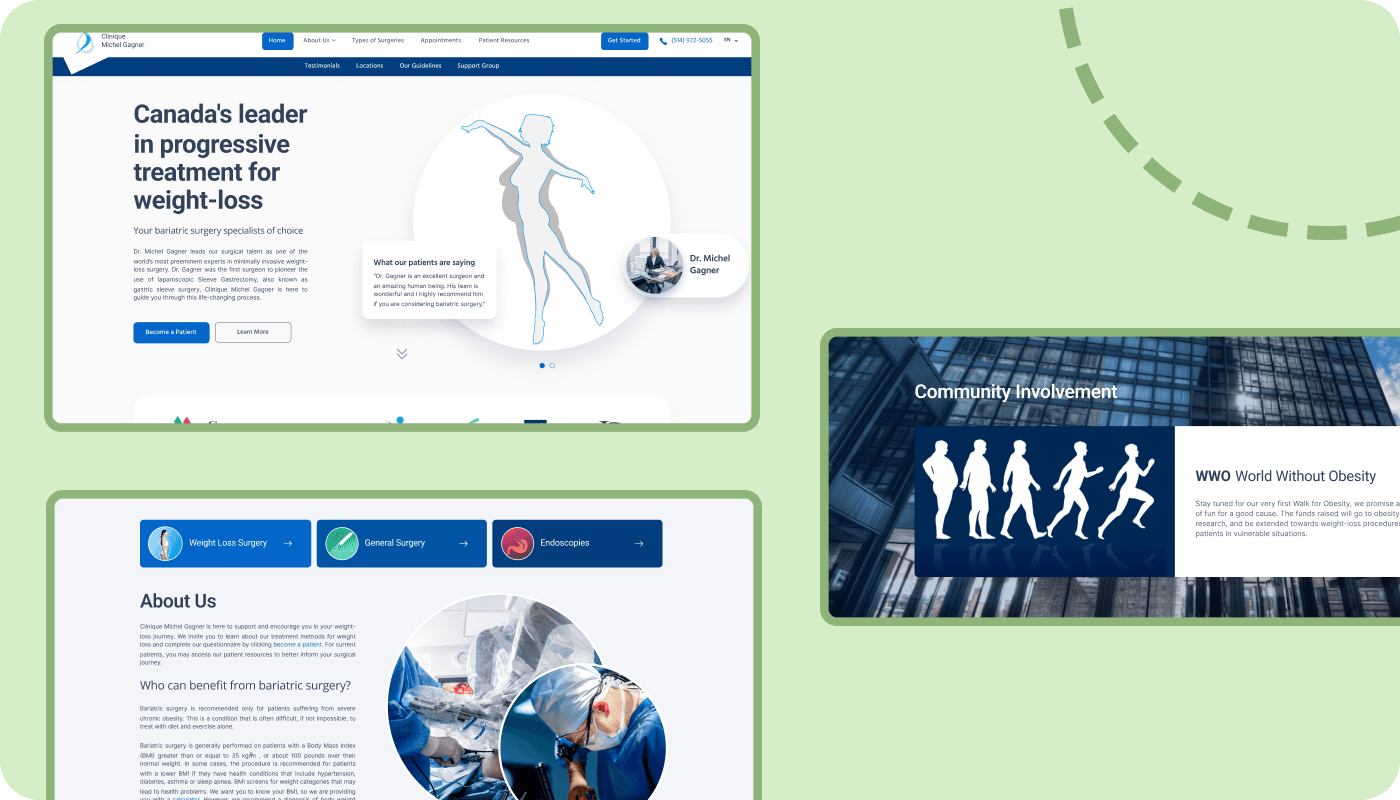 clinic website design