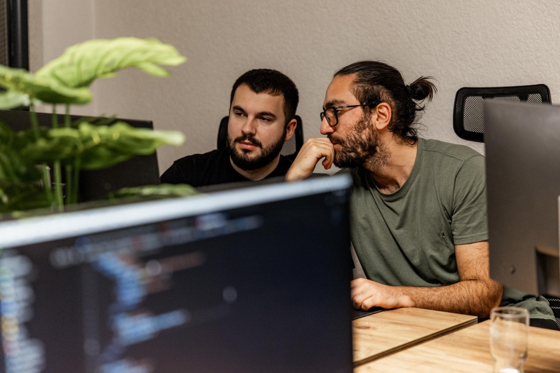 designer discussion with a developer