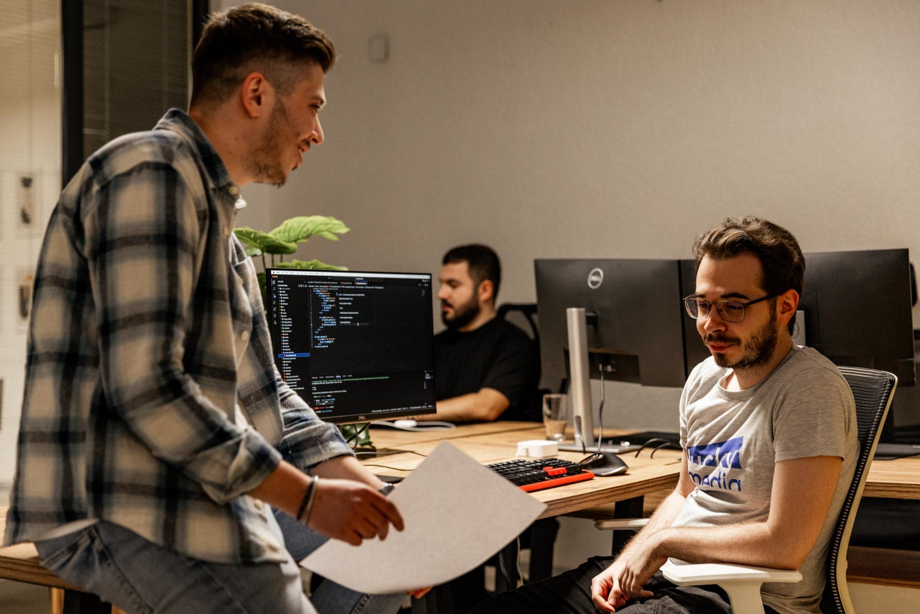 developers discussing code