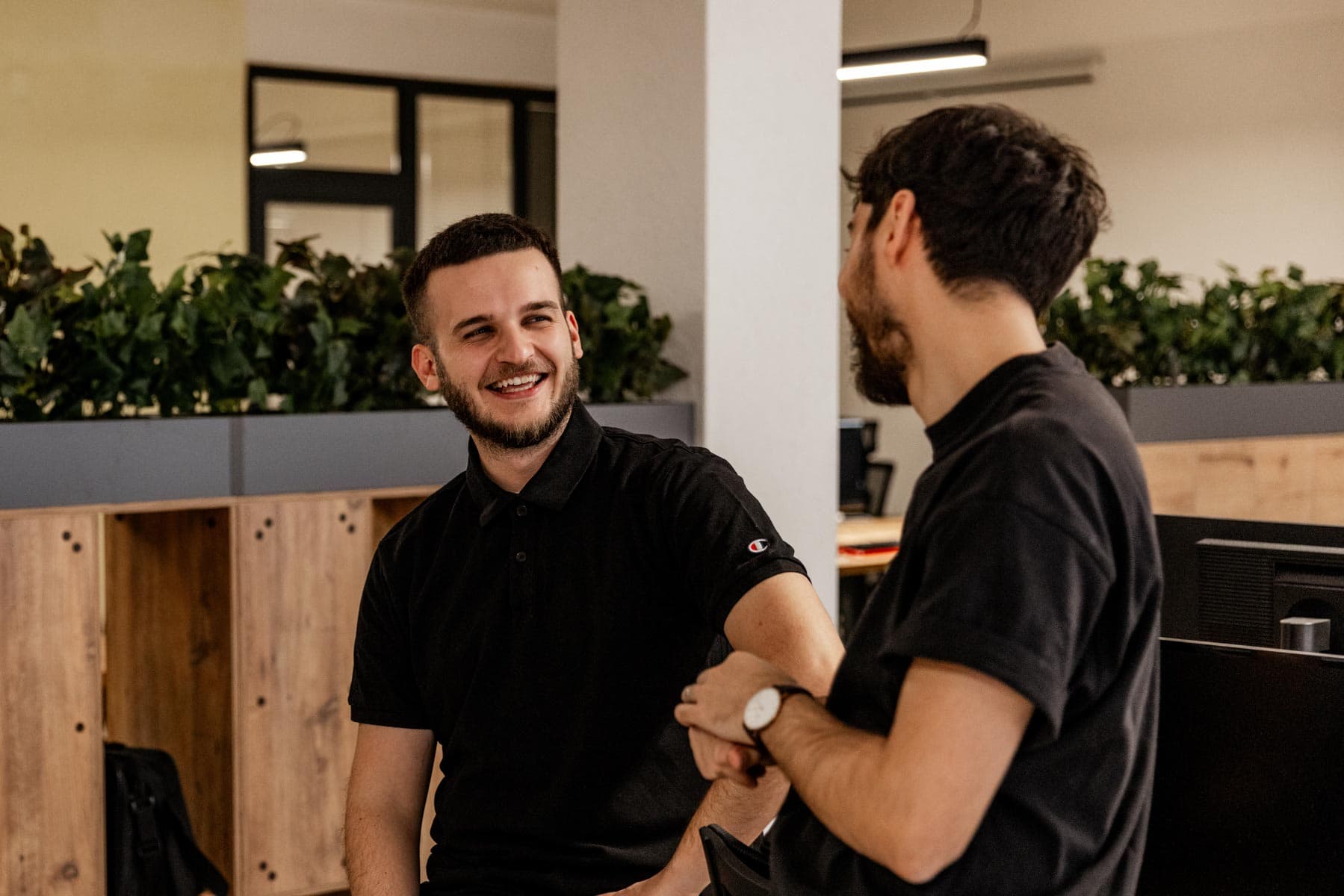 developers laughing at work