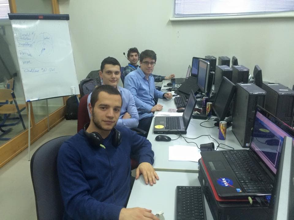 Lokman and his friends participating in the Nasa Space Apps Challenge 2015