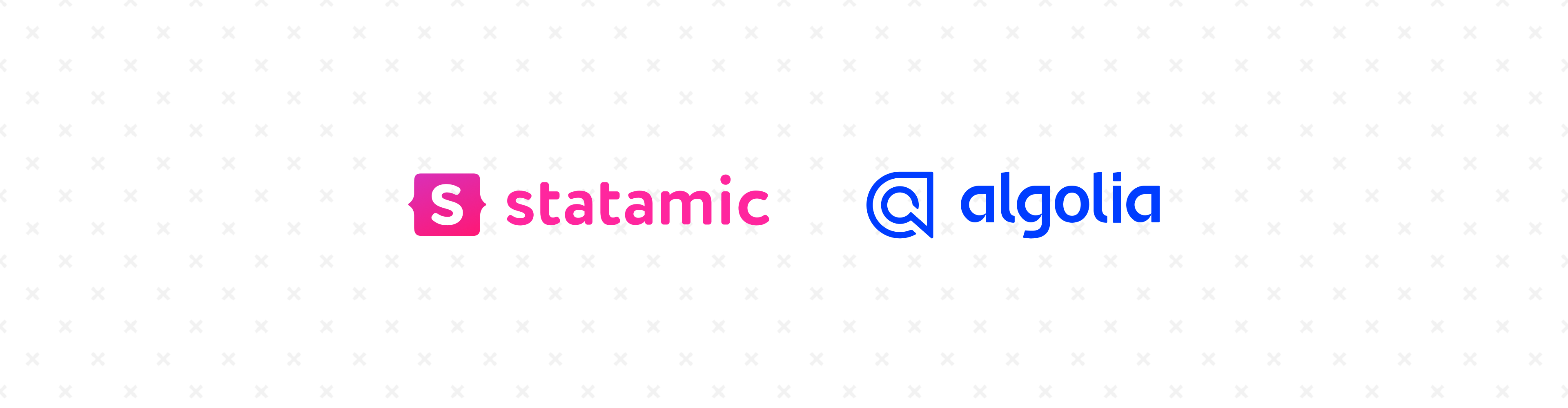 Statamic and Algolia logos